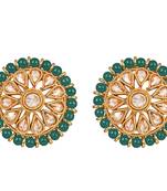 Green pearl earrings