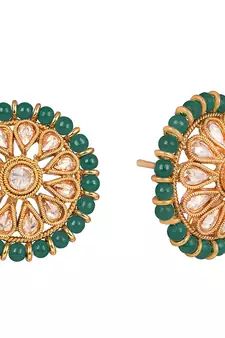 Green pearl earrings