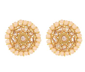 Pink pearl earrings 1