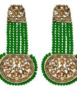 Green crystal earrings