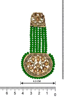 Green crystal earrings