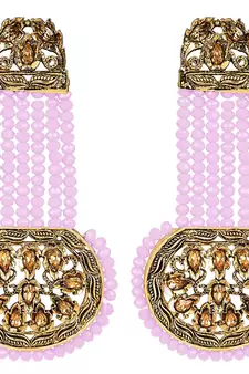 Pink crystal earrings