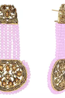 Pink crystal earrings