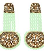 Green crystal earrings