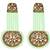 Green crystal earrings