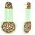 Green crystal earrings