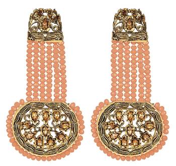 Pink crystal earrings 1
