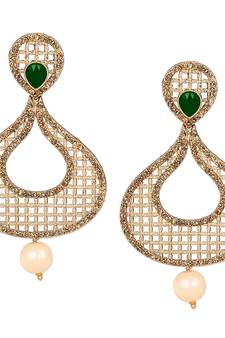Green diamond earrings