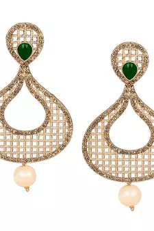 Green diamond earrings