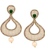 Green diamond earrings