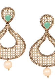 Green diamond earrings