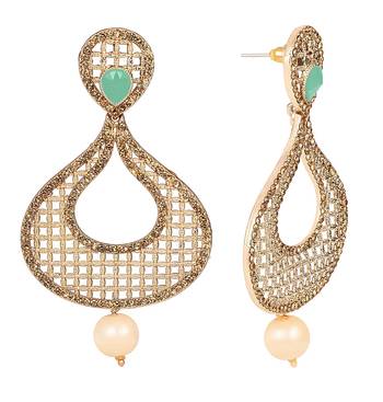 Green diamond earrings 2