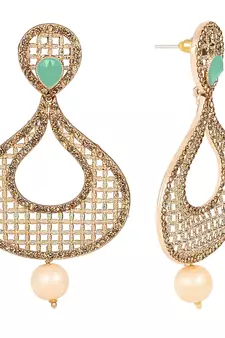Green diamond earrings