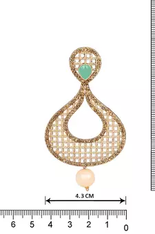 Green diamond earrings