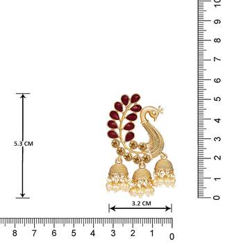 Maroon diamond earrings 3