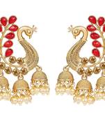 Red diamond earrings
