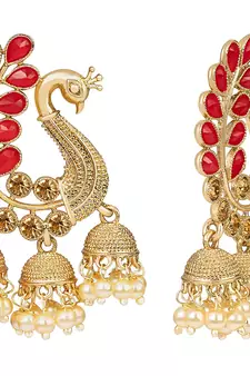 Red diamond earrings