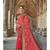 Peach Color Embroidered Georgette Saree With Blouse Piece