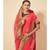 Peach Color Embroidered Georgette Saree With Blouse Piece