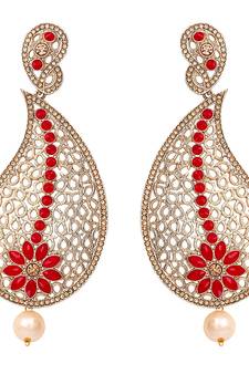 Red diamond earrings