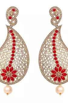 Red diamond earrings