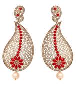Red diamond earrings