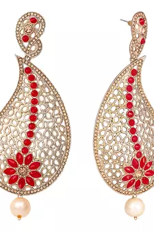 Red diamond earrings