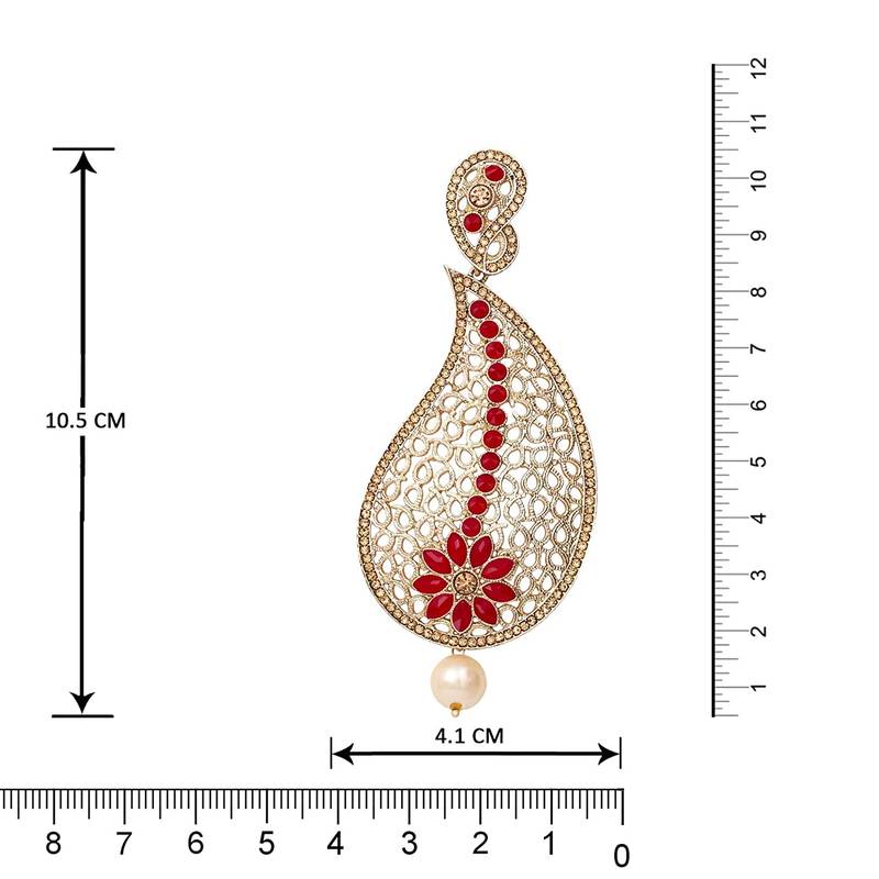 Red diamond earrings