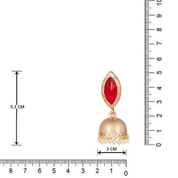 Red pearl earrings 3