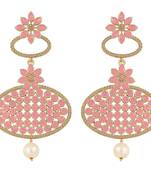 Pink diamond earrings