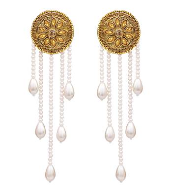Gold diamond earrings 1