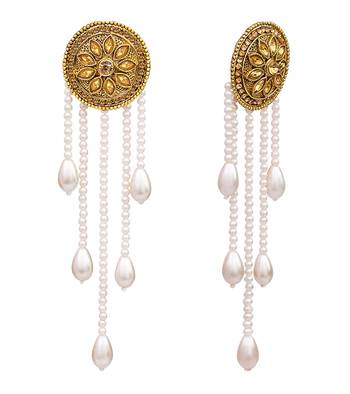 Gold diamond earrings 2