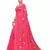 Pink Floral Embroidered Art Silk Saree With Blouse For Women