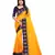 Yellow Plain  Border Art Silk Saree With Blouse For Women