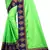 Green Plain Border  Art Silk Saree With Blouse For Women