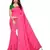 Pink Stone Work Embroidered Art Silk Saree With Blouse For Women