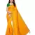 Yellow Stone Work Embroidered Art Silk Saree With Blouse For Women