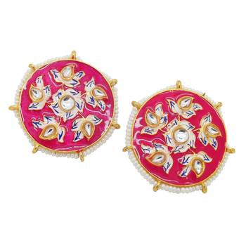 9blings Pink pearl earrings 2
