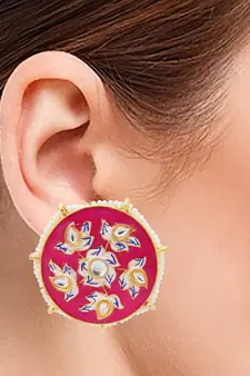 9blings Pink pearl earrings