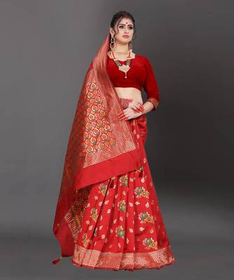Latest Designer Jacquard Banarasi silk Woven  saree with Blouse 3