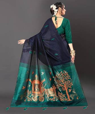 Latest Designer Jacquard Banarasi silk Woven  saree with Blouse 3