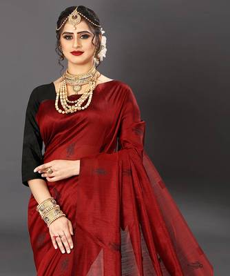 Latest Designer Jacquard Banarasi silk Woven  saree with Blouse 4