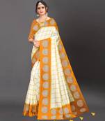 Latest Designer Cotton blend Art silk Printed saree with Blouse