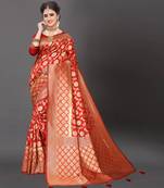 Latest Designer Jacquard Banarasi silk Woven  saree with Blouse