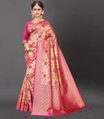 Latest Designer Jacquard Banarasi silk Woven  saree with Blouse