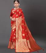 Latest Designer Jacquard Banarasi silk Woven  saree with Blouse
