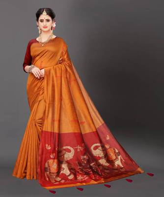 Latest Designer Jacquard Banarasi silk Woven  saree with Blouse 1