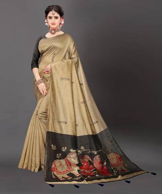 Latest Designer Jacquard Banarasi silk Woven  saree with Blouse 1
