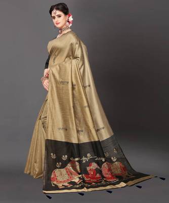 Latest Designer Jacquard Banarasi silk Woven  saree with Blouse 2