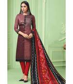 Multicolor Printed  Cotton Unstitched Salwar Kameez
